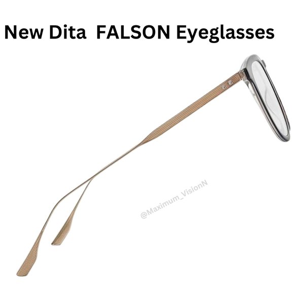 New Dita FALSON Eyeglasses frame Black ang gold & case Retail : $575+Tax - Picture 2 of 4